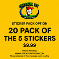 MOST POPULAR: ALL FIVE MESSAGES - 4 of each message - total of 20 stickers