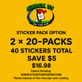 BUY 2 AND SAVE $5  FOR ALL FIVE MESSAGES - 8 of each message - total of 40 stickers