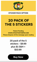 MOST POPULAR: ALL FIVE MESSAGES - 4 of each message - total of 20 stickers