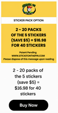 BUY 2 AND SAVE $5  FOR ALL FIVE MESSAGES - 8 of each message - total of 40 stickers